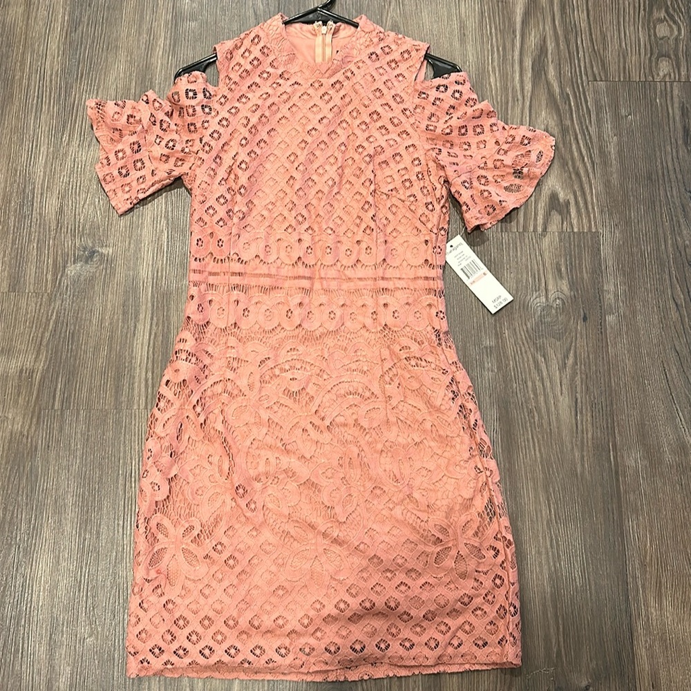 Cold shoulder lace dress